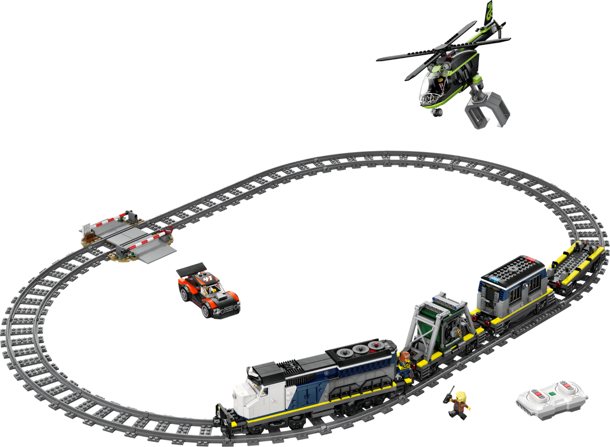 LEGO Police Train Heist set with helicopter and minifigures (British brand)