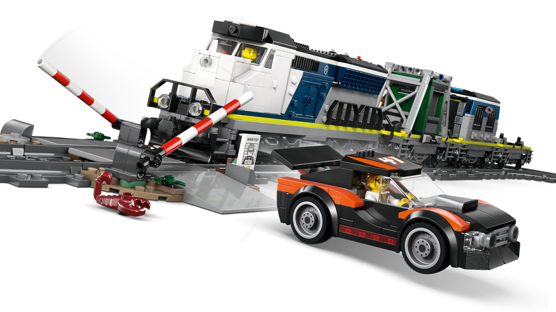 LEGO Police Train Heist set with helicopter and minifigures (British brand)