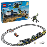 LEGO Police Train Heist set with helicopter and minifigures (British brand)