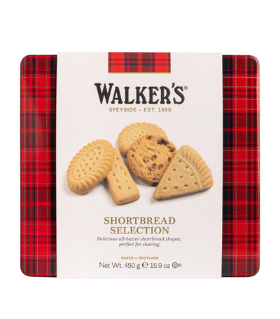 Harrods Square Shortbread Assortment Tin with Chocolate and Salted Caramel 450g- Buy online at McGrocer