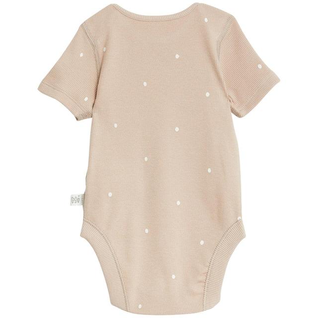 M&S Cotton Rich Spot Big Hugs Slogan Bodysuit Newborn- 12 Months Biscuit GOODS M&S   