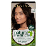 Clairol Natural Instincts Semi-Permanent No Ammonia Hair Dye 3 Dark Brown GOODS M&S   