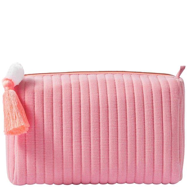 M&S Large Quilted Wash Bag Pink 1SIZE Light Pink GOODS M&S   