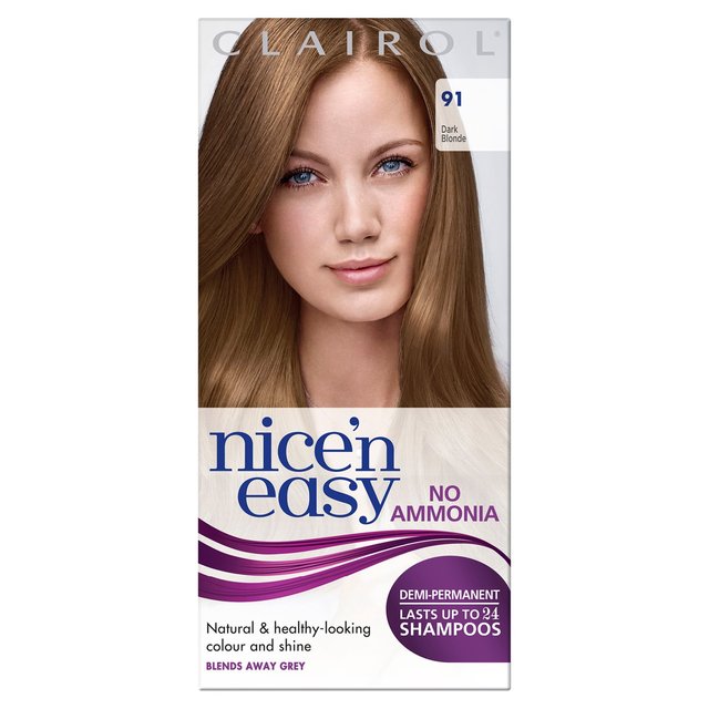 Clairol Nice'n Easy No Ammonia Hair Dye 91 Dark Blonde GOODS M&S   