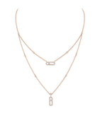 Messika Move Uno necklace pink gold 0.60ct, UK version