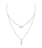 Messika Move Uno necklace pink gold 0.60ct, UK version