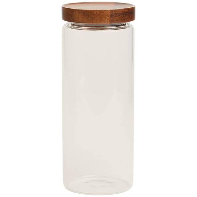 M&S Collection Large Glass Storage Jar One Size Clear GOODS M&S   