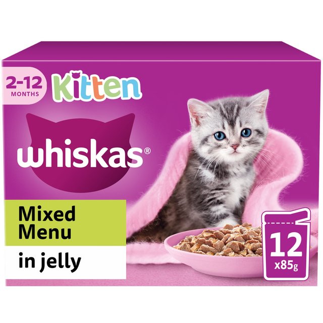 Whiskas Kitten 2-12months Mixed Fish & Meat in Jelly   12 x 85g GOODS M&S   