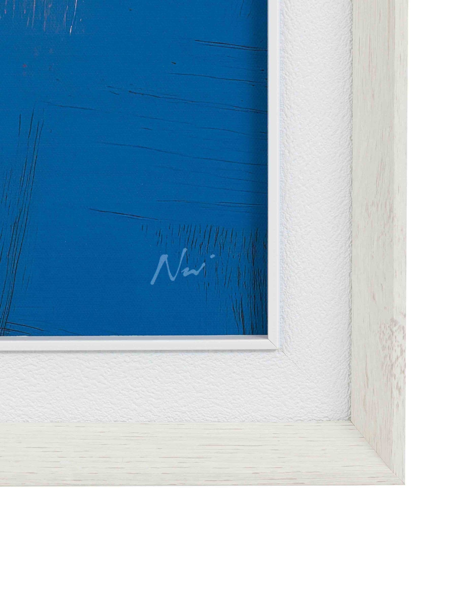 Gallery Home blue setting out framed canvas set, imported from the UK