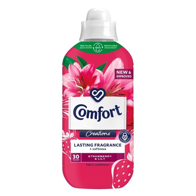 Comfort Creations Fabric Conditioner Strawberry and Lily 30 Washes   900ml