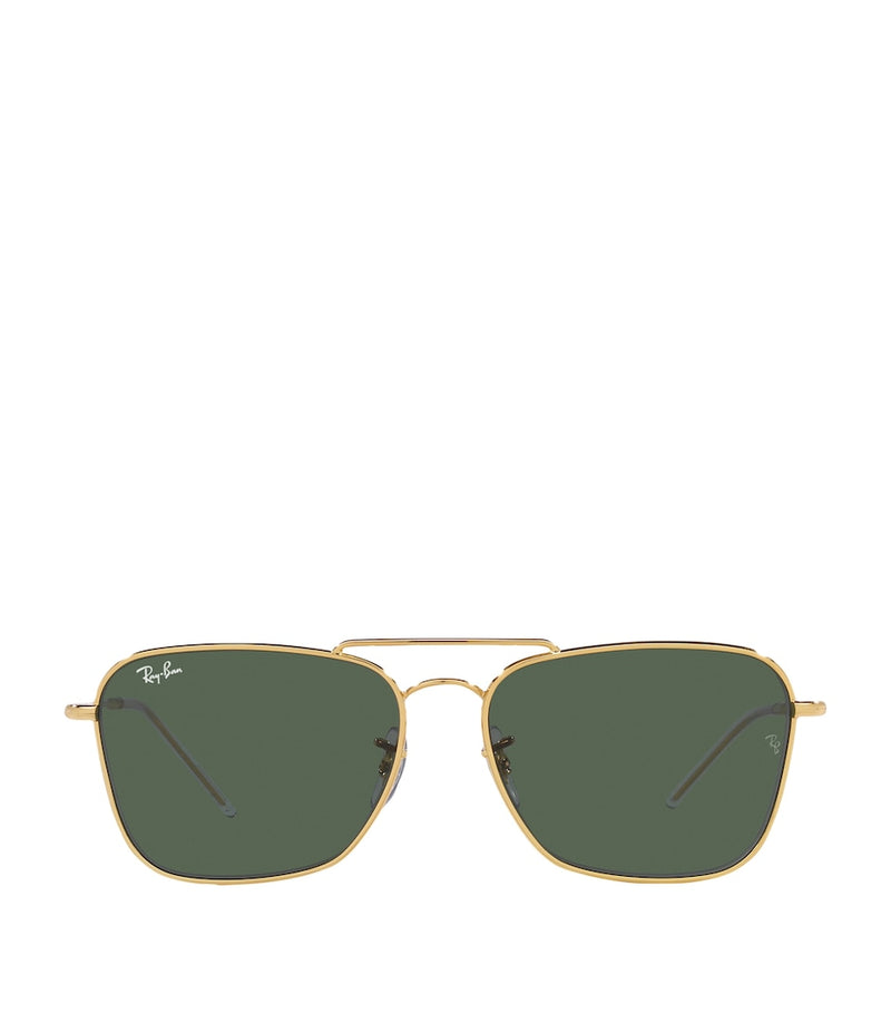 Ray-Ban Gold-Tone Square Sunglasses