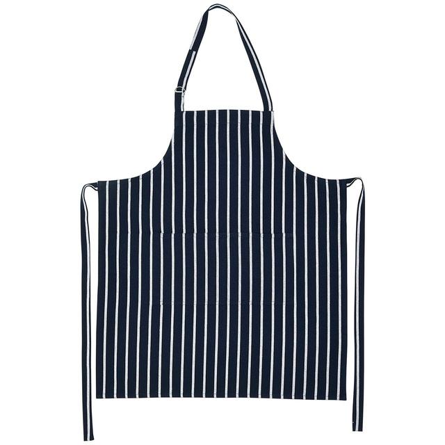 M&S Collection Pure Cotton Striped Apron One Size Navy