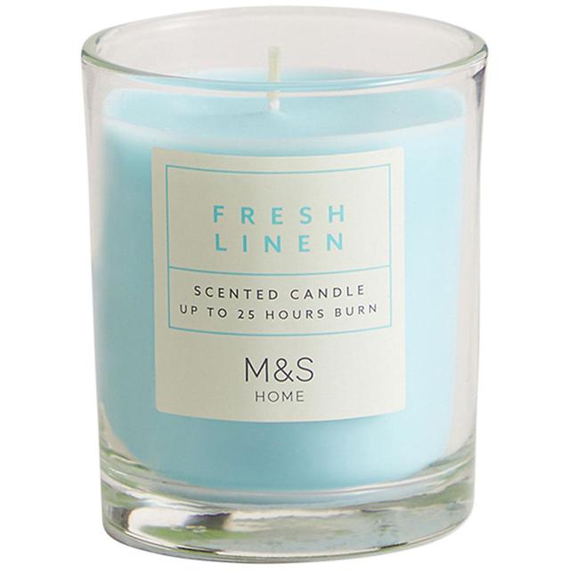 M&S Fresh Linen Small Candle GOODS M&S   