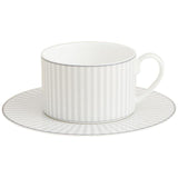 M&S Collection Hampton Stripe Cup & Saucer One Size Grey Mix GOODS M&S   