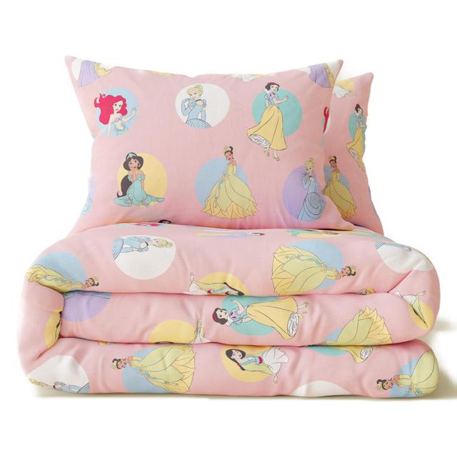 M&S Spotted Disney Princesses Bedset Single Pink Mix GOODS M&S   