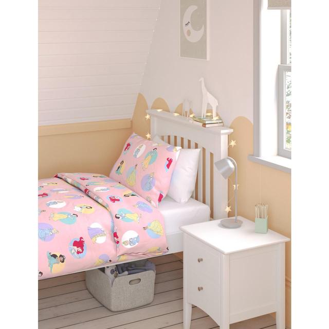 M&S Spotted Disney Princesses Bedset Single Pink Mix GOODS M&S   