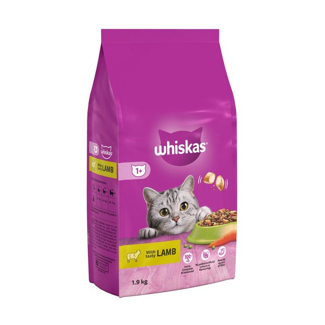 Whiskas Adult 1+ Cat Food Dry with Lamb   1.9kg GOODS M&S   