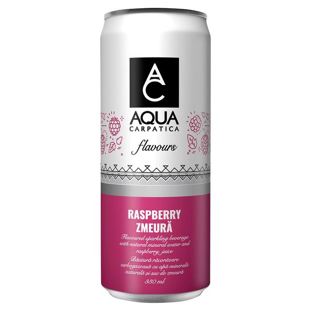 AQUA Carpatica Sparkling Flavours Raspberry   4 x 330ml GOODS M&S   