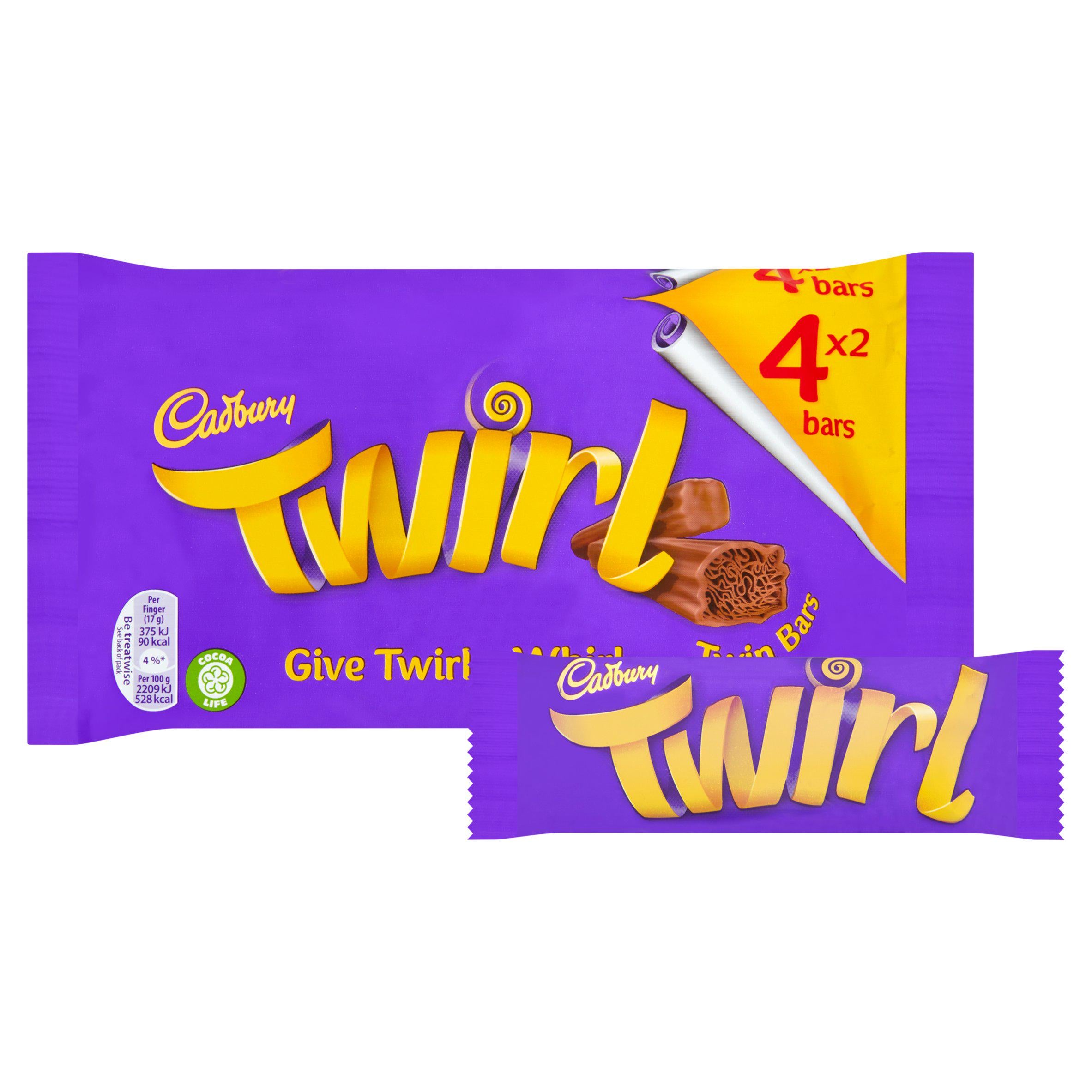 Cadbury Twirl Chocolate Bar Multipack x4 136g GOODS Sainsburys   