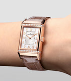 Jaeger-LeCoultre Reverso Duetto pink gold watch with diamonds, UK version