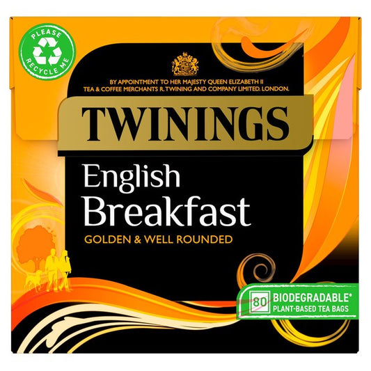 Twinings English Breakfast Tea    80 per pack