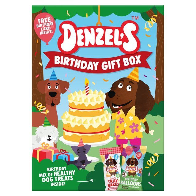 Denzel's Birthday Gift Box of Dog Treats   110g GOODS M&S   