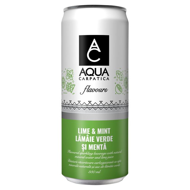 AQUA Carpatica Sparkling Flavours Lime & Mint   330ml GOODS M&S   