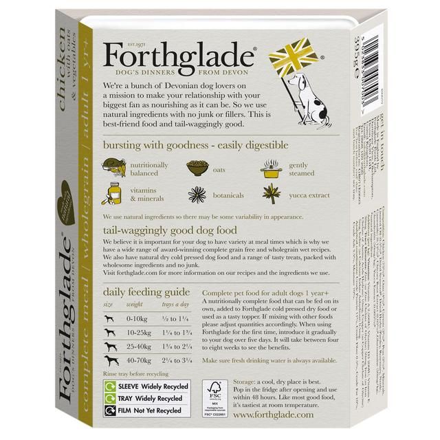 Forthglade Complete Adult Wholegrain Chicken with Oats & Veg   395g GOODS M&S   