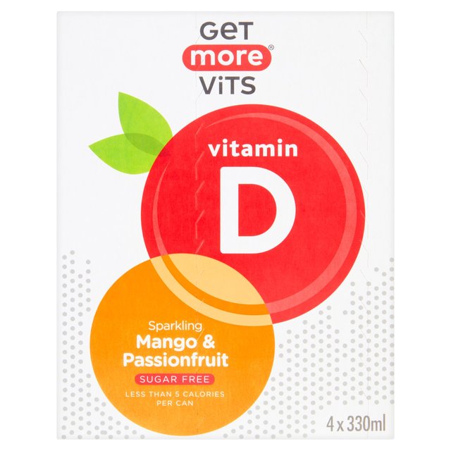 Get More Vitamin D Sparkling Mango & Passionfruit   4 x 330ml GOODS M&S   