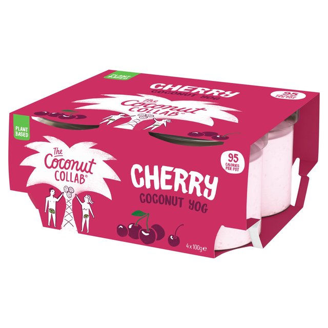 The Coconut Collab Cherry Multipack Yoghurt Alternative   4 x 100g