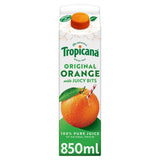 Tropicana Long Life Pure Original Orange Fruit Juice with Bits   850ml GOODS M&S   