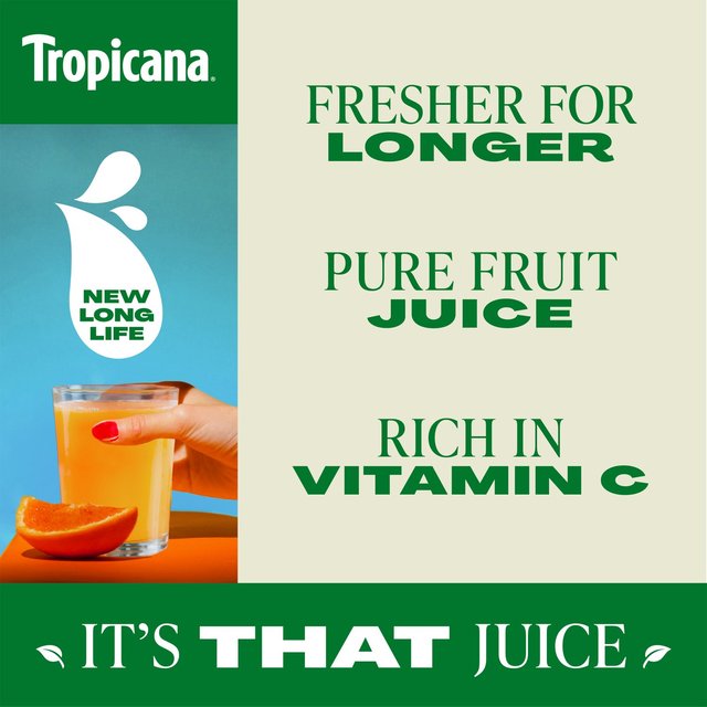 Tropicana Long Life Pure Original Orange Fruit Juice with Bits   850ml GOODS M&S   