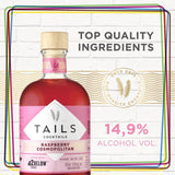 Tails Cocktails Raspberry Cosmopolitan Premixed Vodka Cocktail   500ml GOODS M&S   