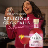 Tails Cocktails Raspberry Cosmopolitan Premixed Vodka Cocktail   500ml GOODS M&S   