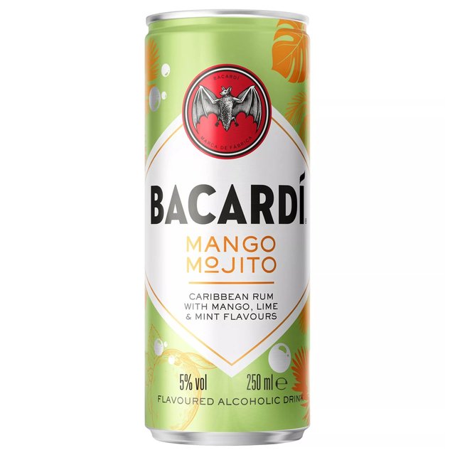 Bacardi Mango Mojito Premix Rum Cocktail   250ml GOODS M&S   