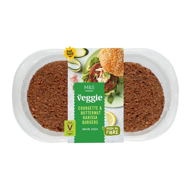 M&S Chickpea & Courgette Harissa Burgers   226g