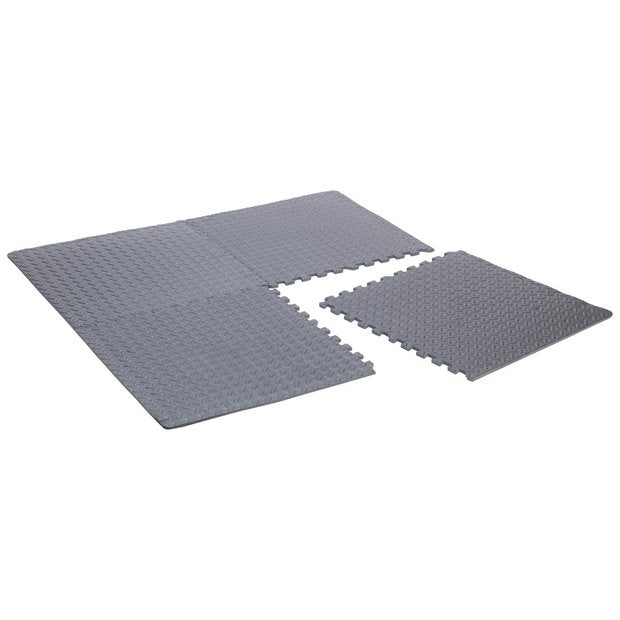 Opti interlocking floor mat set of 4 grey - British product