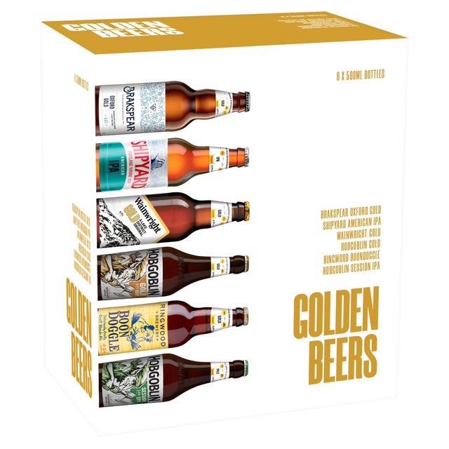 Golden Beers Mixed Pack Ales Bottles   6 x 500ml