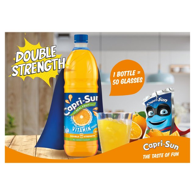 Capri-Sun Double Strength Orange Multivitamin Squash   1L GOODS M&S   