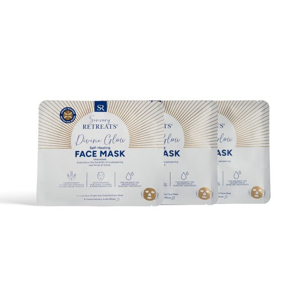 Sensory Retreats self-heating face masks 3 pack (British brand)