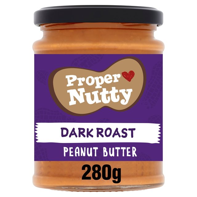 Proper Nutty Dark Roast Peanut Butter   280g GOODS M&S   