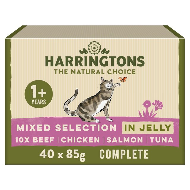 Harringtons Wet Cat Mixed in Jelly   40 x 85g GOODS M&S   