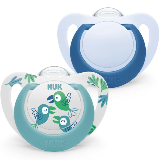 NUK Star Soother 6-18m Blue & Green 2 Pack   2 per pack