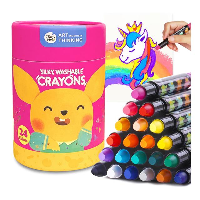 Baby Roo 24 Colours Silky Washable Crayons GOODS M&S   