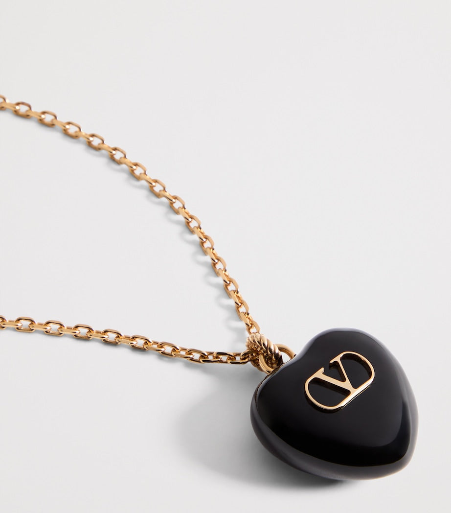 Valentino Garavani Coeur Royal pendant necklace 75cm, imported from the UK