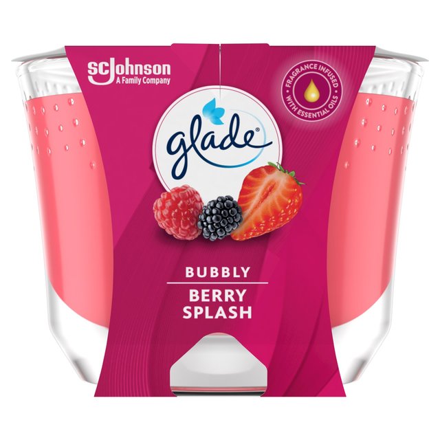 Glade Large Scented Candle Bubbly Berry Splash   224g