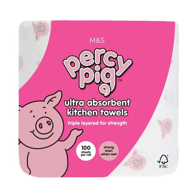 M&S Percy Pig Kitchen Towel   2 per pack GOODS M&S   