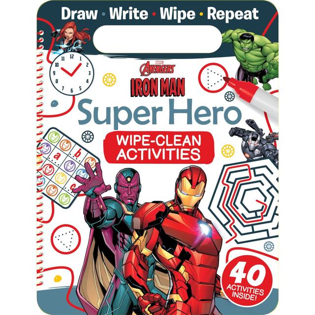 Igloobooks Marvel Avengers Iron Man Super Hero Wipe-Clean Activities