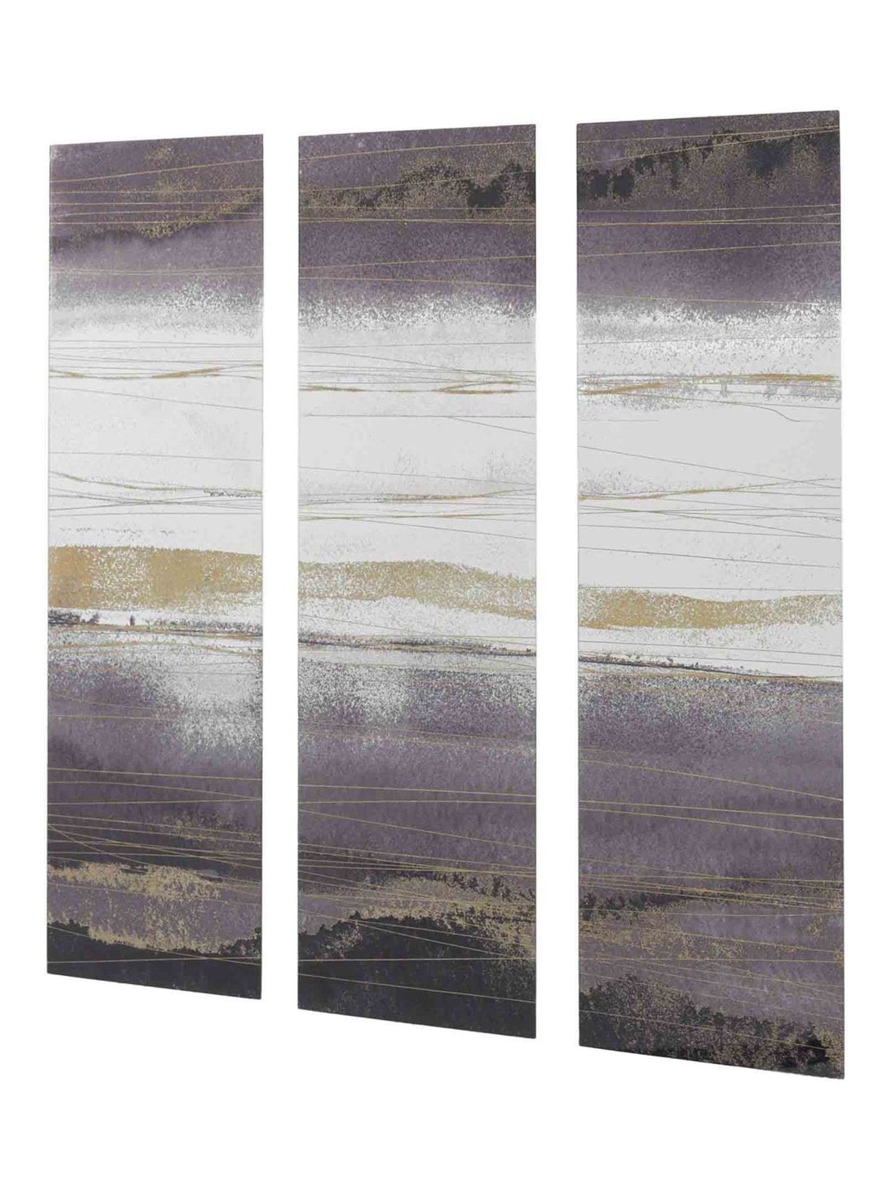 Gallery Home Gold Darker Strands triptych art set of 3, imported from the UK