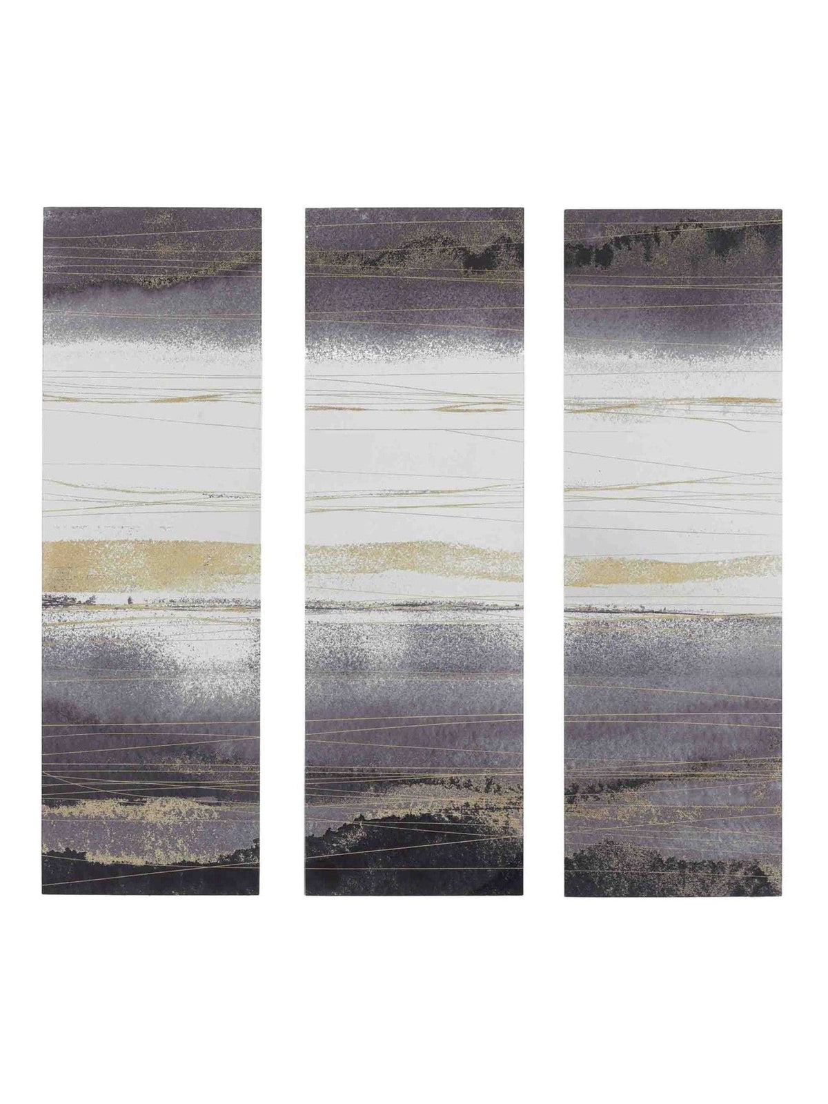 Gallery Home Gold Darker Strands triptych art set of 3, imported from the UK